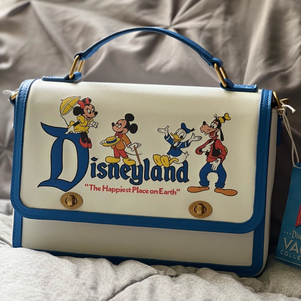 Mickey Mouse and Friends Loungefly Crossbody Bag Disneyland 70th Anniversary